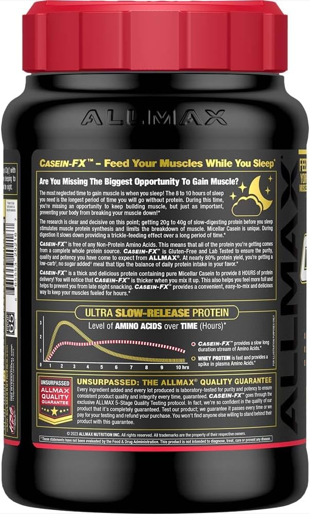 ALLMAX Casein-FX Protein - Vanilla - 27 Servings