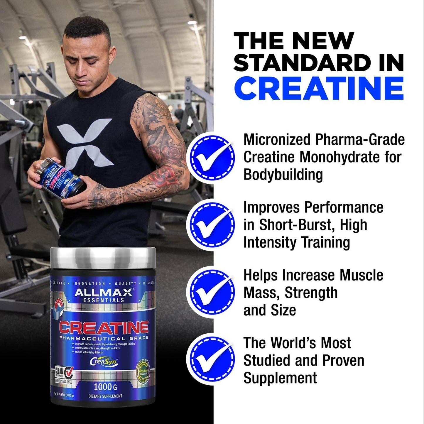 ALLMAX Creatine Monohydrate - Unflavoured - 200 Servings
