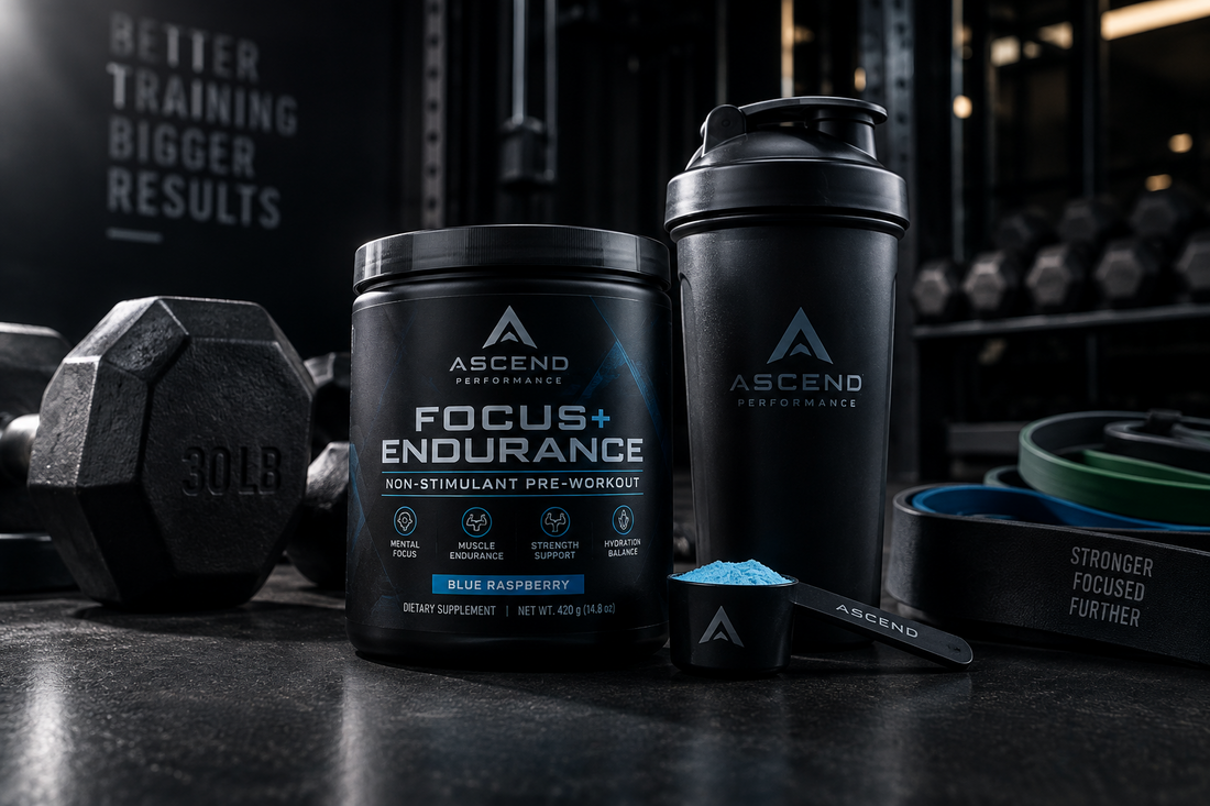 Non-stim pre-workout supplement before a workout.