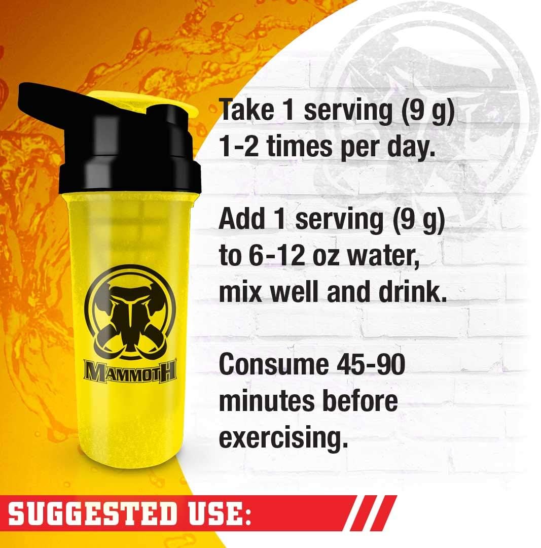 MAMMOTH Pump Pre-Workout - Blue Raspberry - 30 Servings