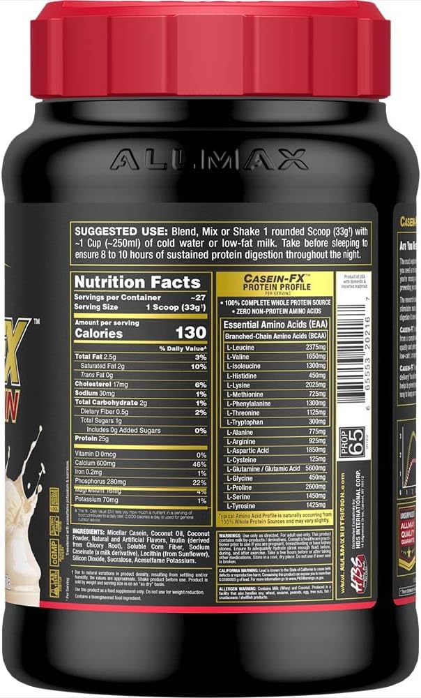 ALLMAX Casein-FX Protein - Vanilla - 27 Servings