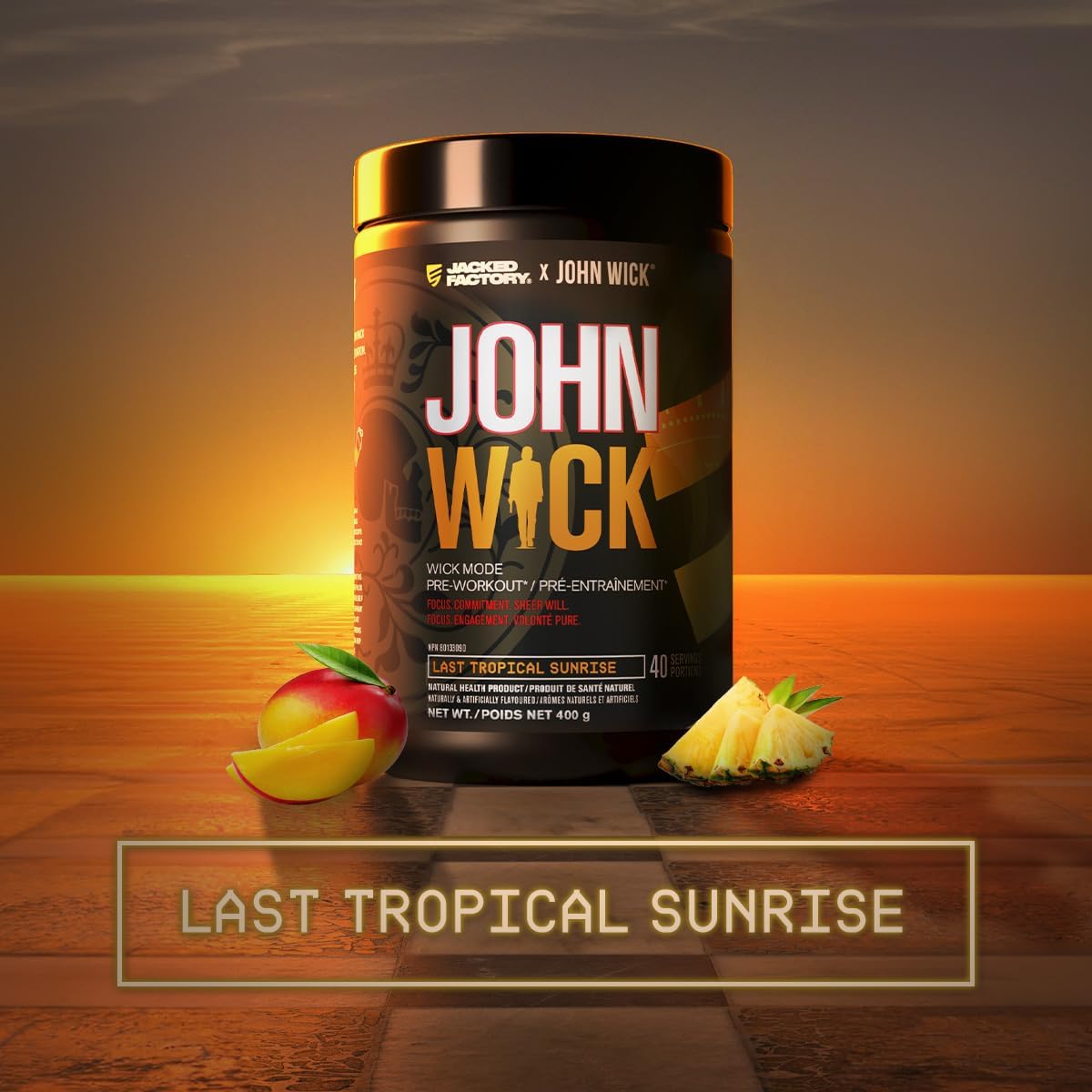 Jacked Factory John Wick Pre-Workout - Last Tropical Sunrise - 40 Servings