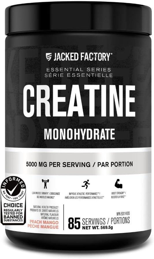 Jacked Factory Creatine Monohydrate - Peach Mango - 85 Servings