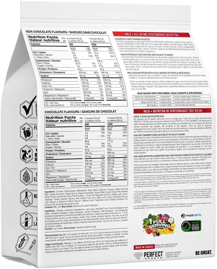 Perfect Sports Hulk Mass Gainer - Banana - 72 Servings