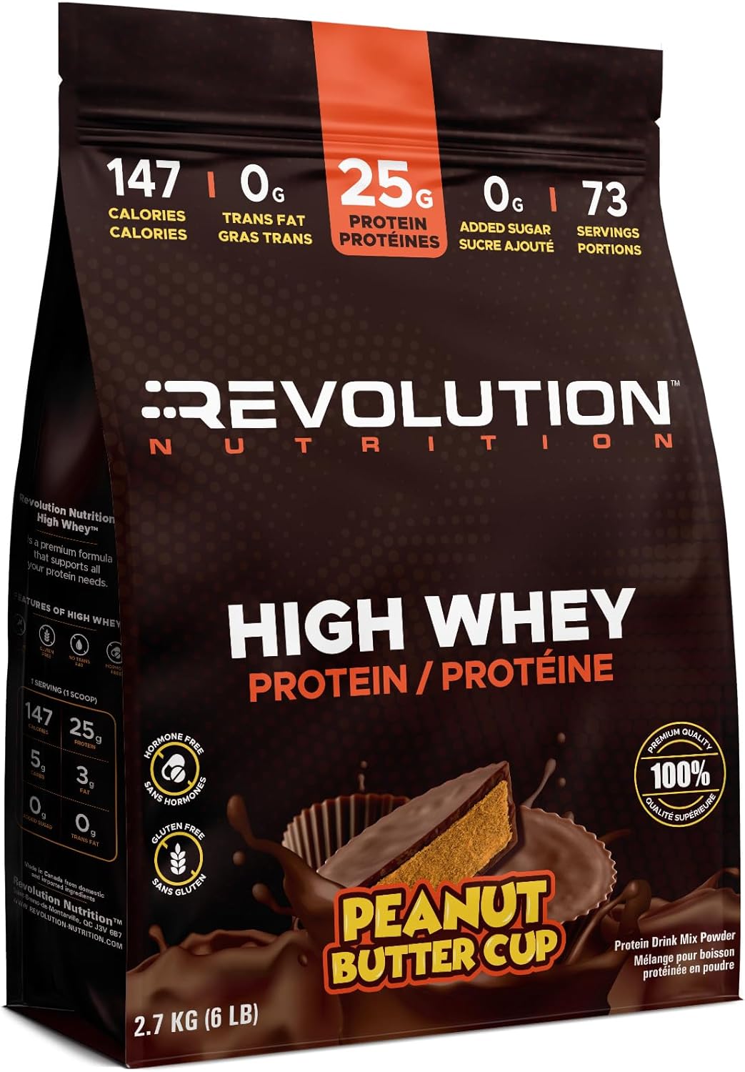 Revolution Nutrition Whey Protein – Peanut Butter Cup - 73 Servings