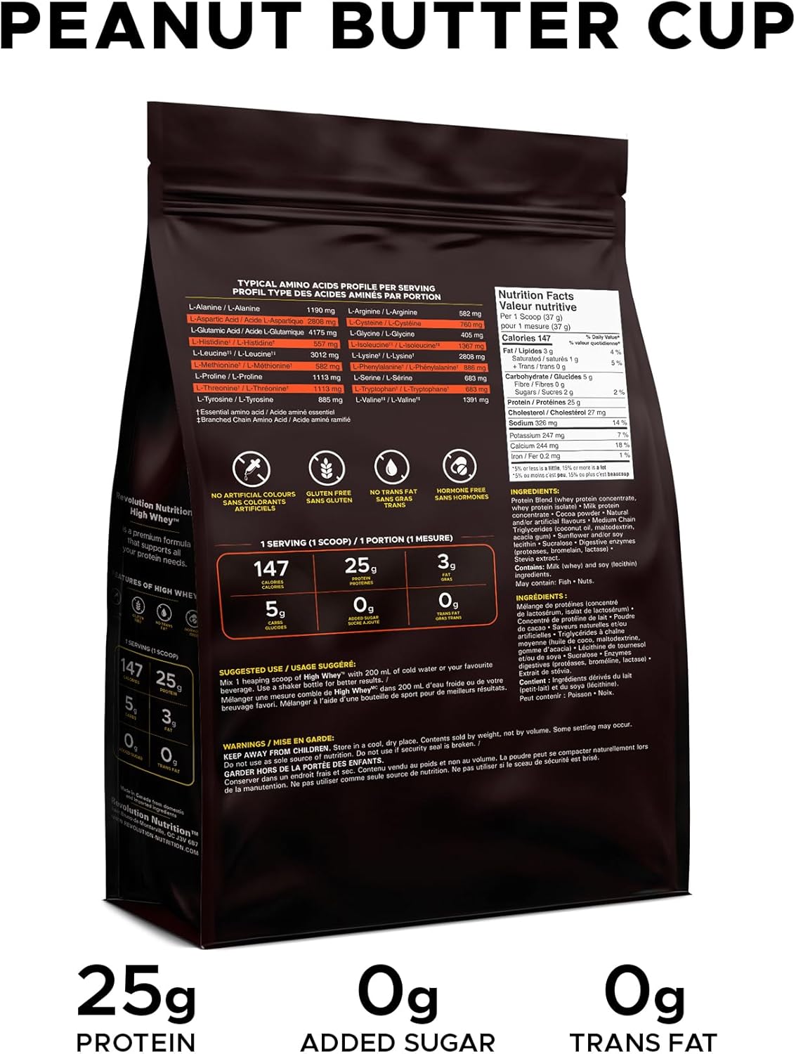 Revolution Nutrition Whey Protein – Peanut Butter Cup - 73 Servings