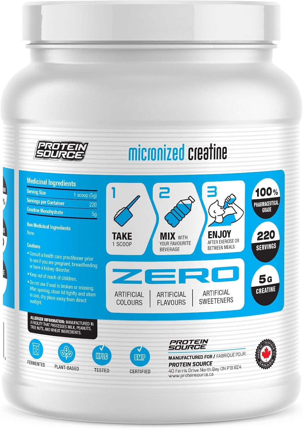 Protein Source Micronized Creatine - Unfalvoured - 200 Servings