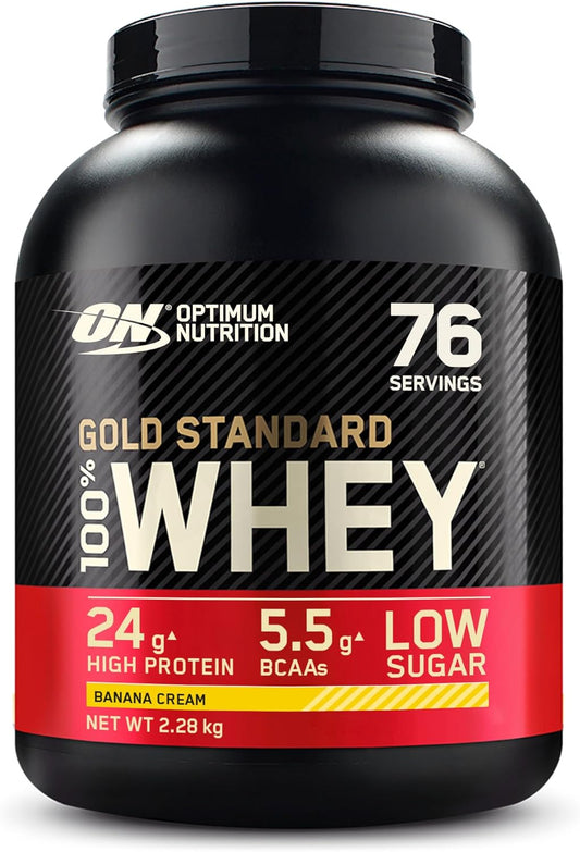 Optimum Nutrition Gold Standard 100% Whey Protein Powder - Banana Cream - 5lbs