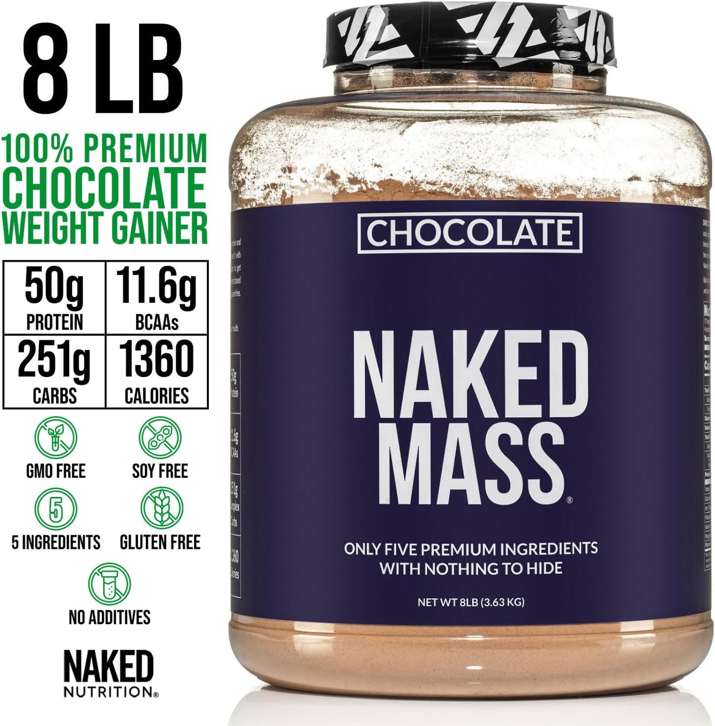 NAKED Mass Gainer - Chocolate - 11 Servings
