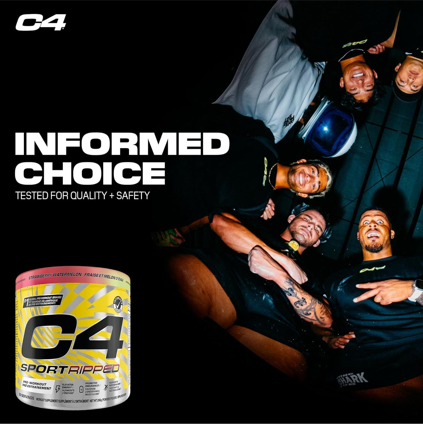 Cellucor C4 Sport Ripped Pre Workout - Strawberry Watermelon - 30 Servings