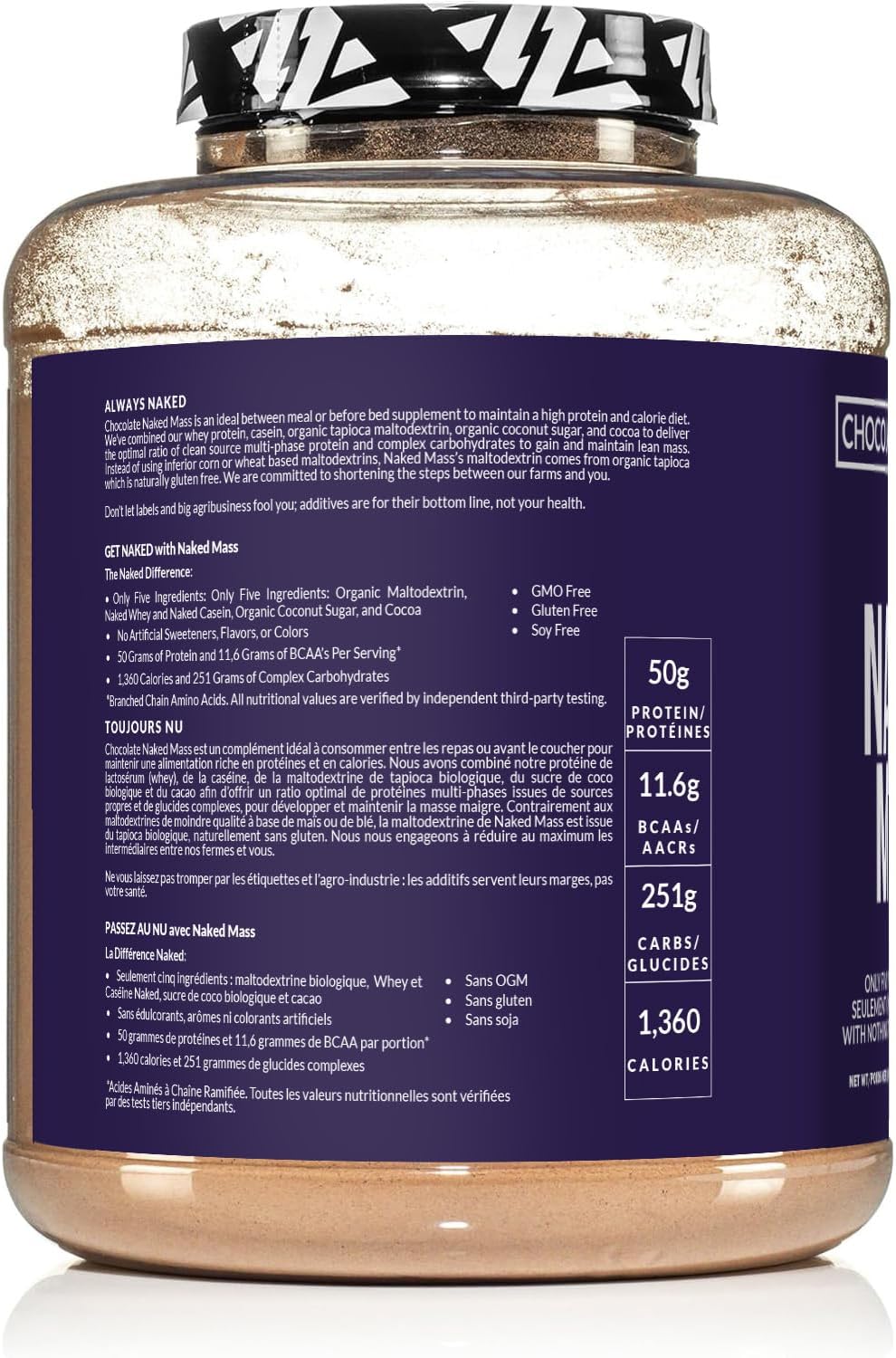 NAKED Mass Gainer - Chocolate - 11 Servings