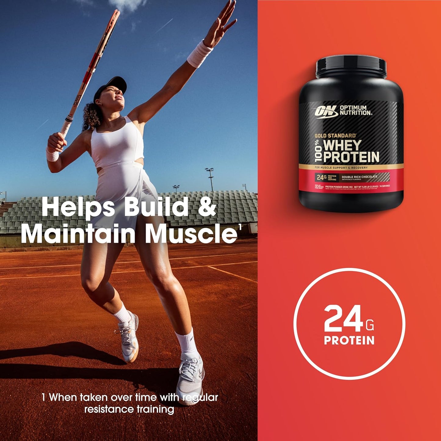 Optimum Nutrition Whey Protein - Double Rich Chocolate - 74 Servings