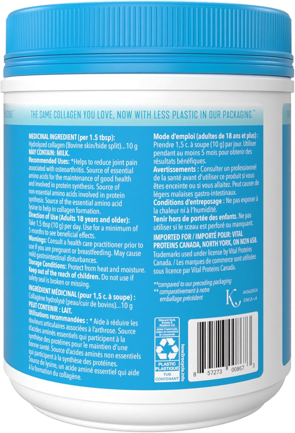 Vital Proteins Bovine Collagen - Unflavoured - 56 Servings