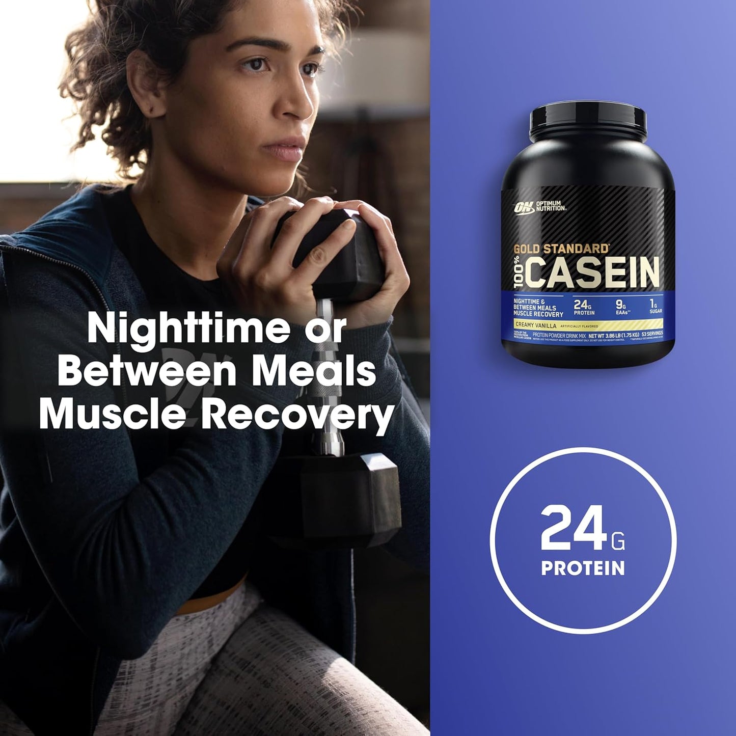 Optimum Nutrition Casein Protein - Vanilla - 53 Servings