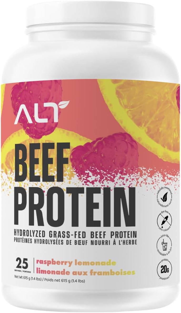 ALT Nutrition Grass-Fed Beef Protein Isolate – Raspberry Lemonade (25 Servings)