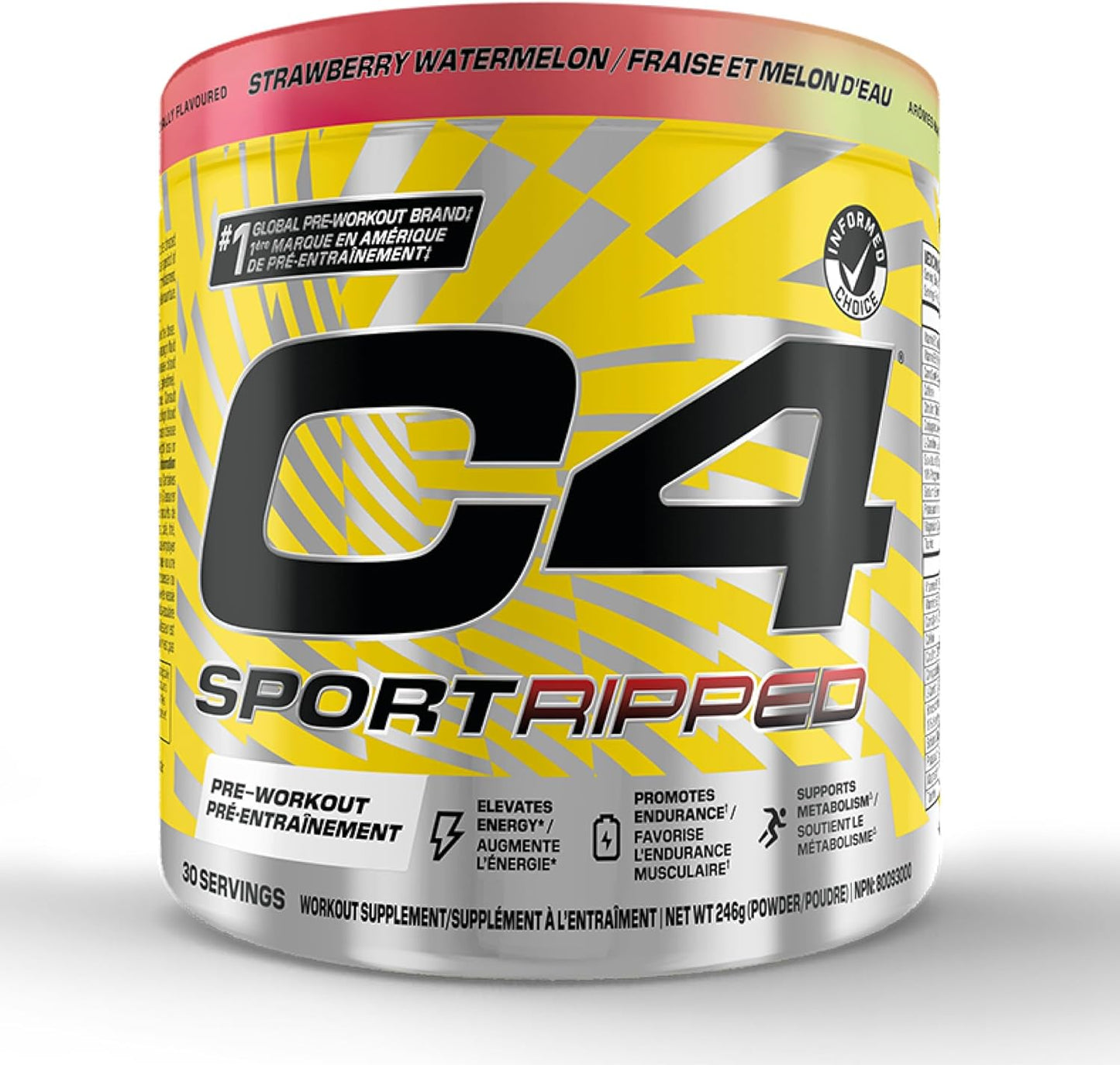 Cellucor C4 Ripped Thermogenic Pre Workout - Strawberry Watermelon - 30 Servings