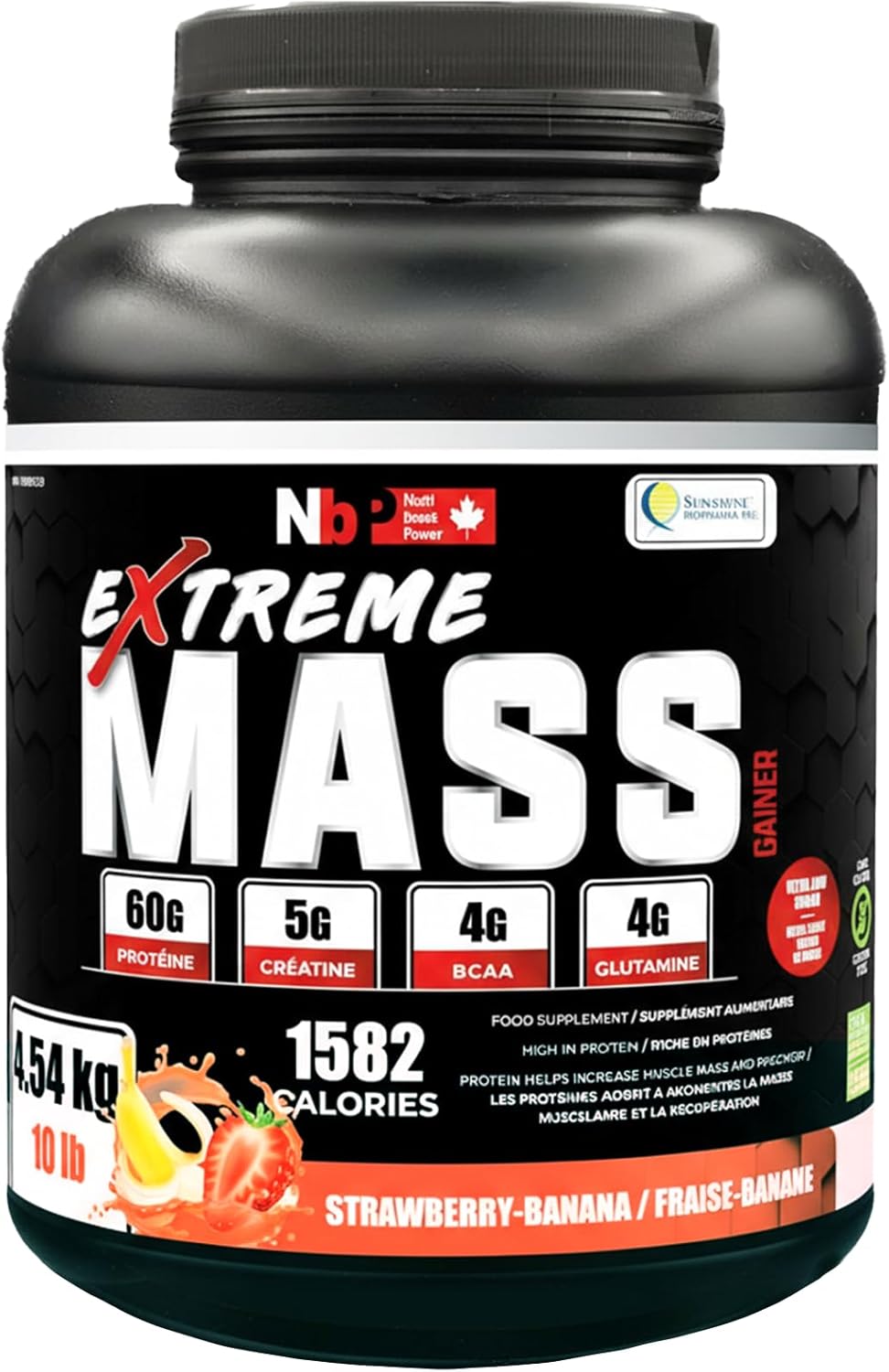 Extreme Mass Gainer - Strawberry-Banana - 10lbs