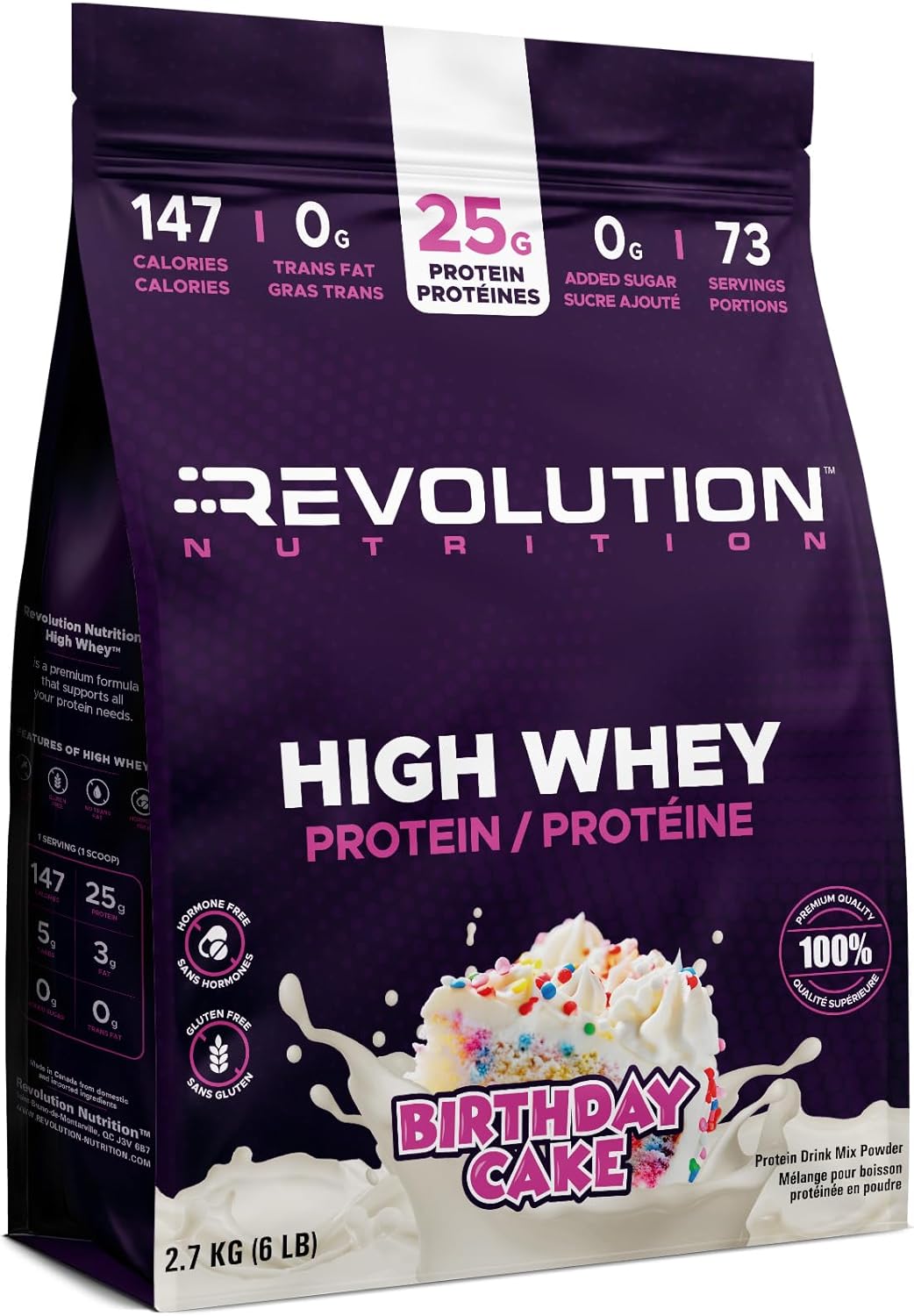 Revolution Nutrition Whey Protein – Birthday Cake - 73 Servings